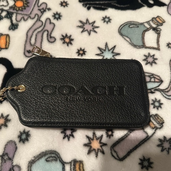 Coach Handbags - Coach Black Leather Hangtag Wallet/Card holder